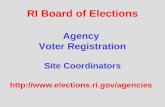 RI Board of Elections Agency Voter Registration Site Coordinators .