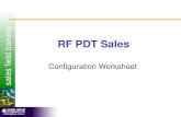 Sales field training RF PDT Sales Configuration Worksheet.