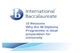 10 Reasons Why the IB Diploma Programme is ideal preparation for University.