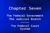 Chapter Seven The Federal Government The Judicial Branch ~~~~~ The Federal Court System.