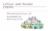 Reconstruction of Automobile Destruction Loftus and Palmer (1974)