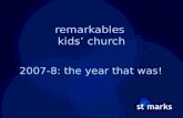 Remarkables kids’ church 2007-8: the year that was!