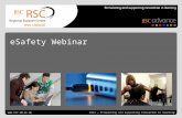 Go to View > Header & Footer to edit October 12, 2014 | slide 1 RSCs – Stimulating and supporting innovation in learning eSafety Webinar .