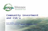 Community investment and CSA’s Paul Sander-Jackson Executive Director, Wessex Community Assets.