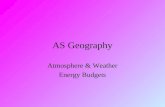 AS Geography Atmosphere & Weather Energy Budgets.