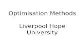 Optimisation Methods Liverpool Hope University. Optimisation.
