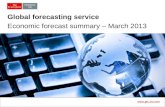 Master Template1 Global forecasting service Economic forecast summary – March 2013 .