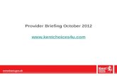 Provider Briefing October 2012 .