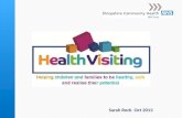 Sarah Rock Oct 2013. Health Visiting in Shropshire Shropshire Community Health NHS Trust North Shropshire South Shropshire Shrewsbury and Atcham North