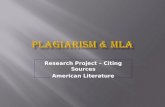 Research Project – Citing Sources American Literature.