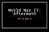 World War II: Aftermath Ch 14 Sec 5. Japan U.S. worked to rebuild Japan after the war. Under MacArthur’s leadership, Japan adopted a new constitution.