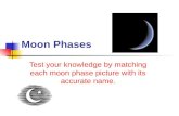 Moon Phases Test your knowledge by matching each moon phase picture with its accurate name.