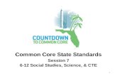 Session 7 6-12 Social Studies, Science, & CTE Common Core State Standards 1.