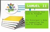 SAMUEL II Understanding Your Core EL Program & The Principal’s Role In Supporting The Core EL Program.