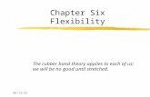 Chapter Six Flexibility The rubber band theory applies to each of us; we will be no good until stretched.