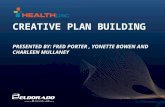 CREATIVE PLAN BUILDING PRESENTED BY: FRED PORTER, YONETTE BOWEN AND CHARLEEN MULLANEY.