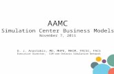 AAMC Simulation Center Business Models November 7, 2011 D. J. Anastakis, MD, MHPE, MHCM, FRCSC, FACS Executive Director, SIM-one Ontario Simulation Network