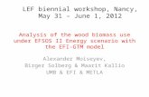 Analysis of the wood biomass use under EFSOS II Energy scenario with the EFI-GTM model Alexander Moiseyev, Birger Solberg & Maarit Kallio UMB & EFI & METLA.