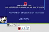LOGO Prevention of Conflict of Interests Prevention of Conflict of Interests 28 – 29 June Sofia, Bulgaria REPUBLIC OF ALBANIA HIGH INSPECTORATE OF DECLARATION.