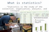 What is statistics? “Statistics is the study of the collection, organization, analysis, and interpretation of data.”