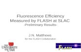 J.N. Matthews, ICRR 2/2004 Fluorescence Efficiency Measured by FLASH at SLAC -Preliminary Results- J.N. Matthews for the FLASH Collaboration.