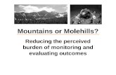 Mountains or Molehills? Reducing the perceived burden of monitoring and evaluating outcomes.