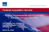 Federal Acquisition Service U.S. General Services Administration GSA Helping Gov Go Green! Doubletree Crystal City Arlington, VA Energy, Environmental.