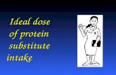 Ideal dose Ideal dose of protein of protein substitute intake substitute intake.