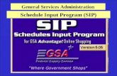 General Services Administration Schedule Input Program (SIP)