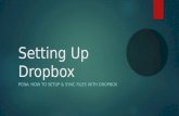 Setting Up Dropbox PCNA: HOW TO SETUP & SYNC FILES WITH DROPBOX.