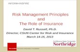 INFORM+INSPIRE The Griffith Insurance Education Foundation Risk Management Principles and The Role of Insurance David T. Russell, Ph.D. Director, CSUN.