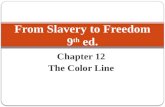 Chapter 12 The Color Line From Slavery to Freedom 9 th ed.
