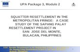 3.2.8 Squatter Resettlement in the Metropolitan Fringe: A Case Study of the Sapang Palay Resettlement Project in San Jose del Monte, Bulacan, Philippines.