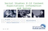 May 10, 2007 Social Studies K-12 Content Expectations Information and Survey.