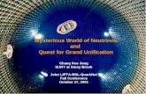 Chang Kee Jung LIPTA-BNL-QuarkNet Mysterious World of Neutrinos and Quest for Grand Unification Chang Kee Jung SUNY at Stony Brook Joint LIPTA-BNL-QuarkNet.