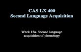 Week 13a. Second language acquisition of phonology CAS LX 400 Second Language Acquisition.