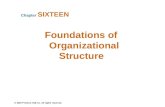 © 2007 Prentice Hall Inc. All rights reserved. Foundations of Organizational Structure Chapter SIXTEEN.