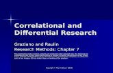 Copyright © Allyn & Bacon (2010) Correlational and Differential Research Graziano and Raulin Research Methods: Chapter 7 This multimedia product and its.