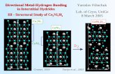 1 Directional Metal-Hydrogen Bonding in Interstitial Hydrides III - Structural Study of Ce 2 Ni 7 H 4 Lab. of Cryst, UniGe 8 March 2005 Yaroslav Filinchuk.