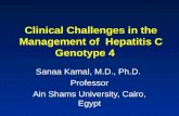Sanaa Kamal, M.D., Ph.D. Professor Ain Shams University, Cairo, Egypt Clinical Challenges in the Management of Hepatitis C Genotype 4.
