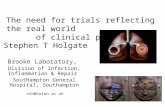 Brooke Laboratory, Division of Infection, Inflammation & Repair Southampton General Hospital, Southampton The need for trials reflecting the real world.