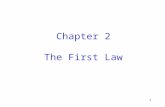 Chapter 2 The First Law 1 SYSTEM AND SURROUNDINGS The system is the part of the universe we are interested in. The rest of the universe is the surroundings.
