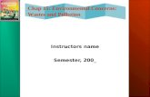 Chap 15: Environmental Concerns: Wastes and Pollution Instructors name Semester, 200_.
