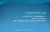 © 2009 Pearson Prentice Hall. All rights reserved. Inventory Management, Just-in-Time, and Simplified Costing Methods.
