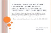 Mandibular Bone Necrosis Caused by Use of Arsenic