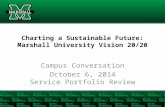 Charting a Sustainable Future: Marshall University Vision 20/20 Campus Conversation October 6, 2014 Service Portfolio Review.