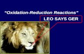 “Oxidation-Reduction Reactions” LEO SAYS GER. Oxidation and Reduction (Redox) Early chemists saw “oxidation” reactions only as the combination of a material.