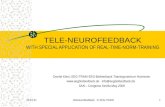 15.01.2015teleneurofeedback © EEG-TRAIN1 TELE-NEUROFEEDBACK WITH SPECIAL APPLICATION OF REAL-TIME-NORM-TRAINING Doerte Klein, EEG-TRAIN EEG-Biofeedback.