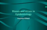 Biases and errors in Epidemiology Anchita Khatri.
