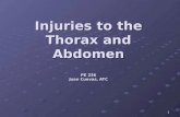 1 Injuries to the Thorax and Abdomen PE 236 Juan Cuevas, ATC.